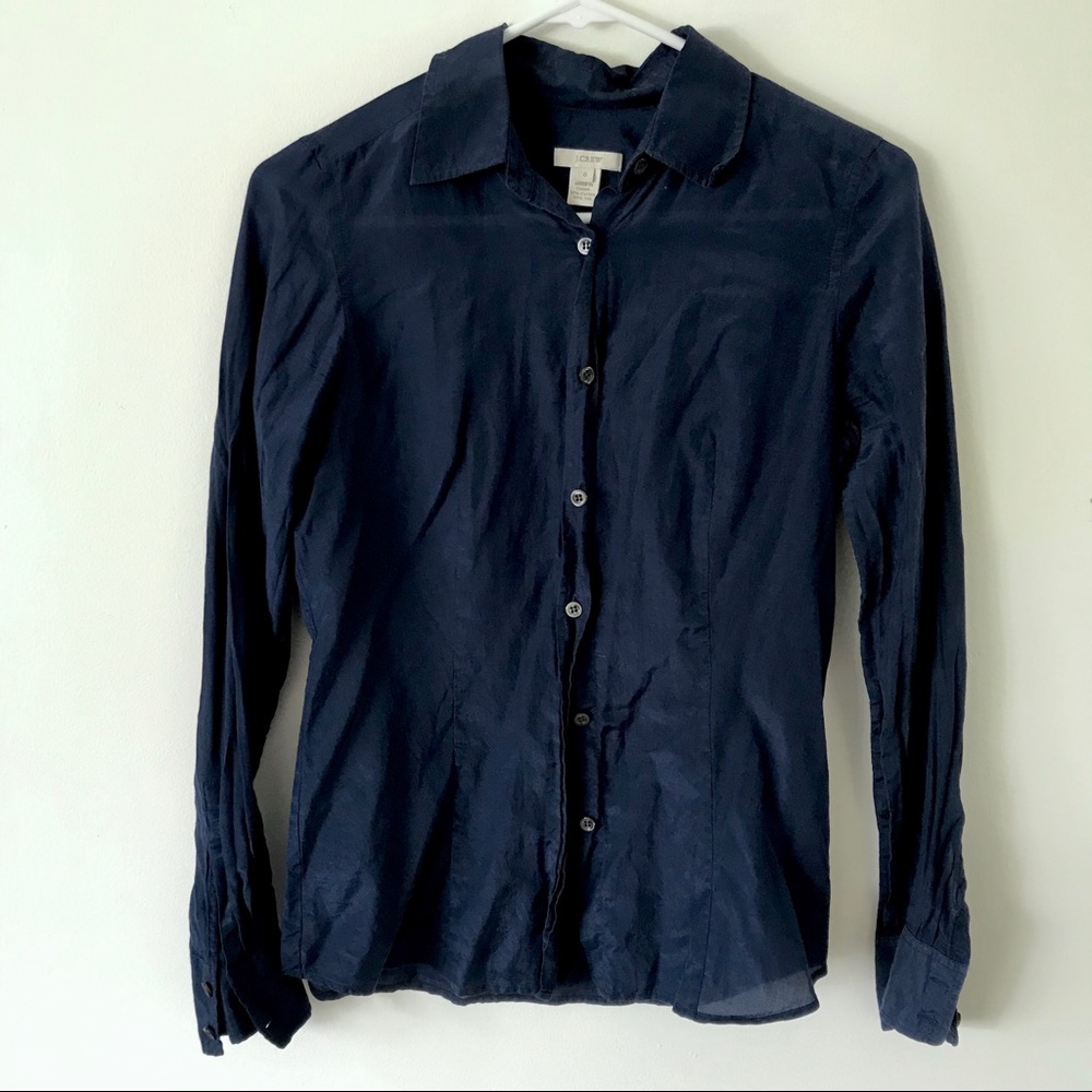 🌟 J. Crew Soft Silk Blend Button Down